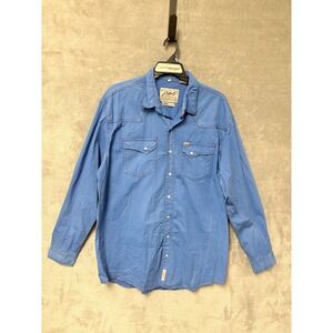 Rafter C Cowboy Collection Blue Denim Western Long Sleeve Shirt XL PRO FLEX